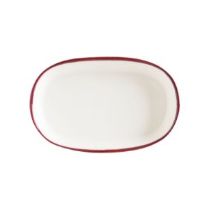 Bonna (Турция) Блюдо овальное 100*65 мм. Линеа Бургундия, форма Хюгге Bonna /1/12/5856/
