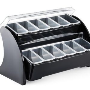 Контейнер для фруктов,специй,украшений,2-х ярусный,10 отделений,пластиковый корпус, P.L. - BarWare