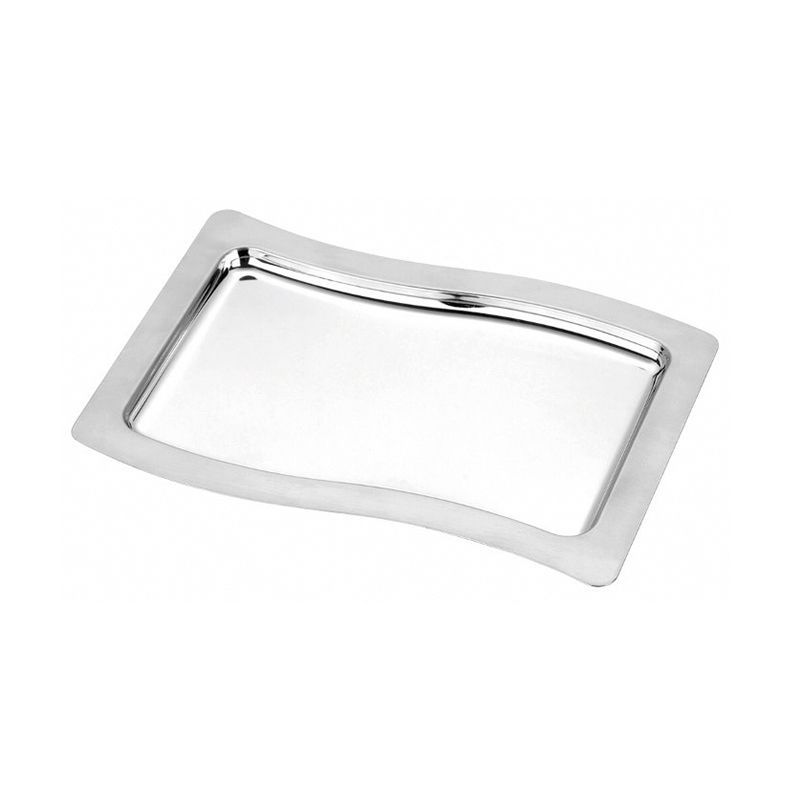 Блюдо прямоугольное «Волна» 28,5*20 см, нержавейка, P.L. - REG