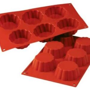 Форма силиконовая P.L. Proff Cuisine «Бриош» 6 ячеек d 80 мм, h 30 мм (30*17,5 см)