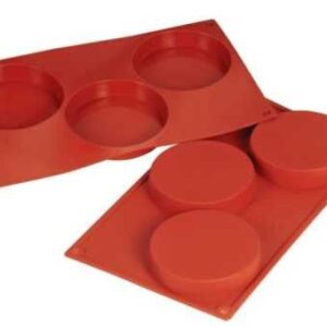 Форма силиконовая P.L. Proff Cuisine «Флан» 3 ячейки d 100 мм, h 20 мм (30*17,5 см)