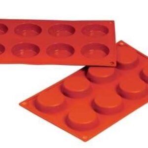 Форма силиконовая P.L. Proff Cuisine «Флан» 8 ячеек d 60 мм, h 17 мм (30*17,5 см)