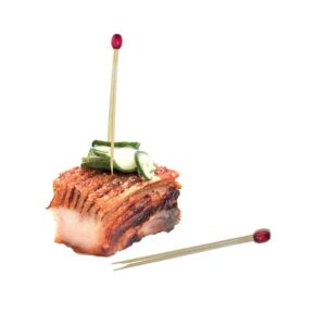 Пика «Красная жемчужина» с раздвоенным кончиком 8 см,бамбук,(1упаковка=100шт), Garcia de Pou