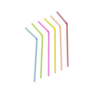 Трубочки для коктейля со сгибом неон, 21 см, d 5 мм, 1000 шт