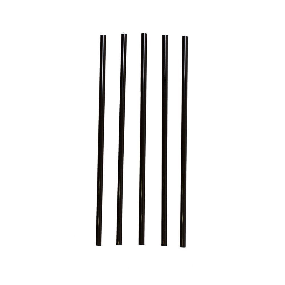 Трубочки для коктейля без изгиба черные, 24*6,5мм, 250 шт
