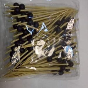 Пика «Черная жемчужина», 12 см, бамбук, 100 шт