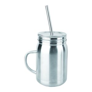 Кружка для коктейля с трубочкой, 650 мл, металлическая, P.L.- Barbossa