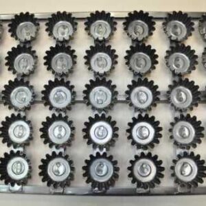 Сборка форм гофрированных для кекса, 50 мл, 35 шт, решетка 60*40 см, P.L. Proff Cuisine (черный мета