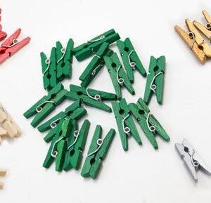 Прищепка-мини деревянная, 2,5 см, красная, 50 шт