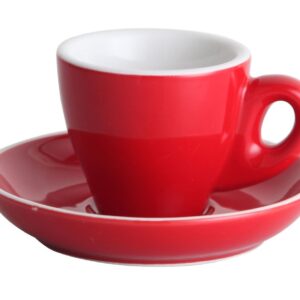 Чашка с блюдцем Barista (Бариста) 80 мл, красная, P.L. Proff Cuisine