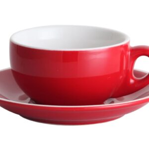 Чашка с блюдцем Barista (Бариста) 220 мл, красная, P.L. Proff Cuisine