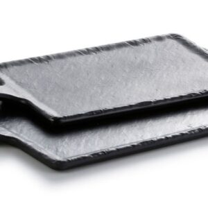 Блюдо,поднос меламиновый, черный 44.5*22.2*2.1см P.L.