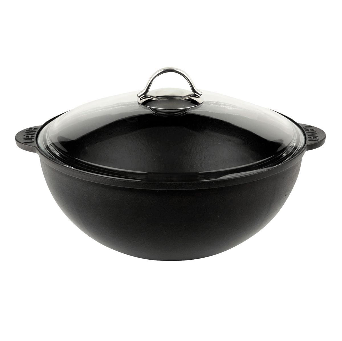 Казан чугун d=28см, 4 л, с стекл.крышкой LAVA