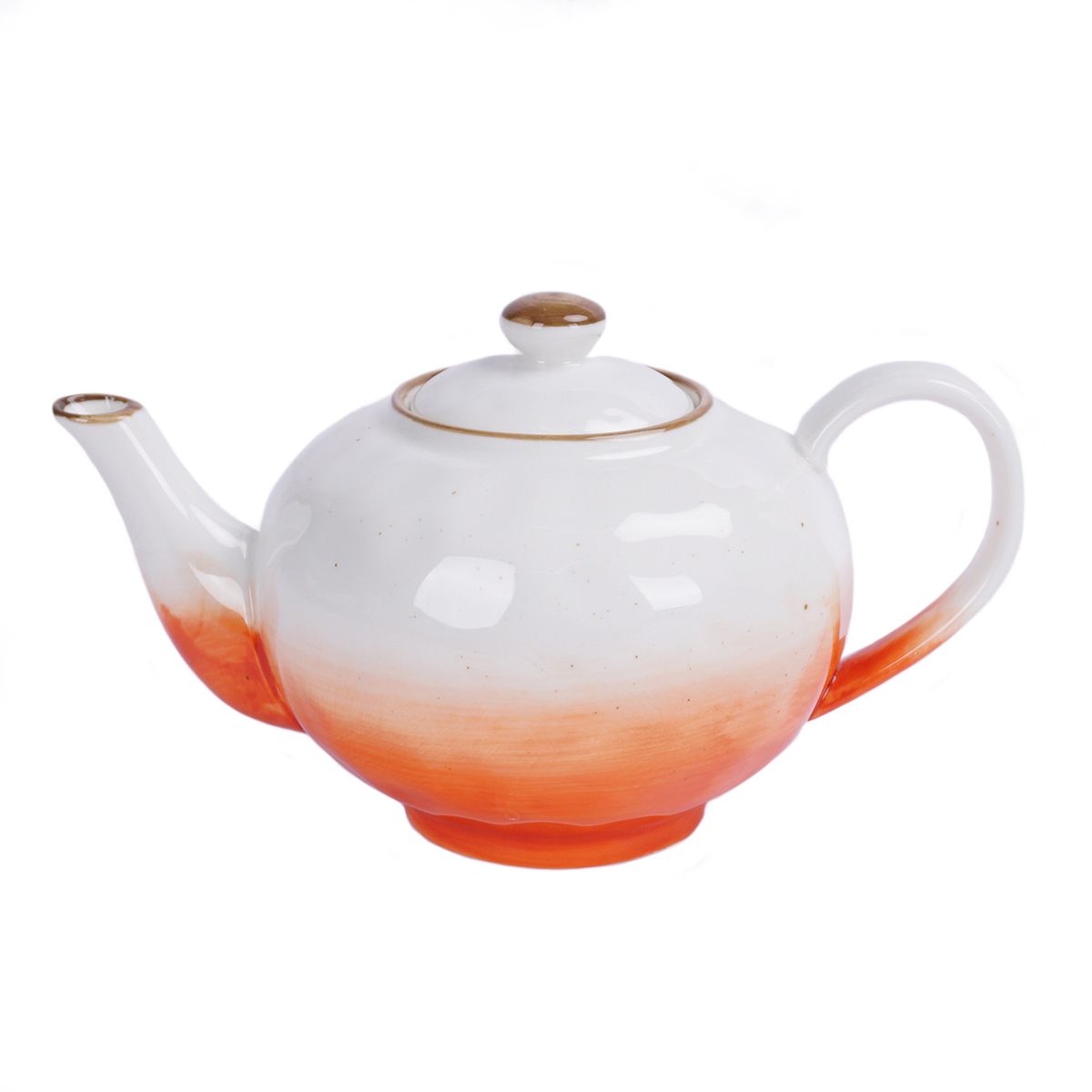 Чайник, 600 мл, фарфор,оранжевый цвет «The Sun» P.L.