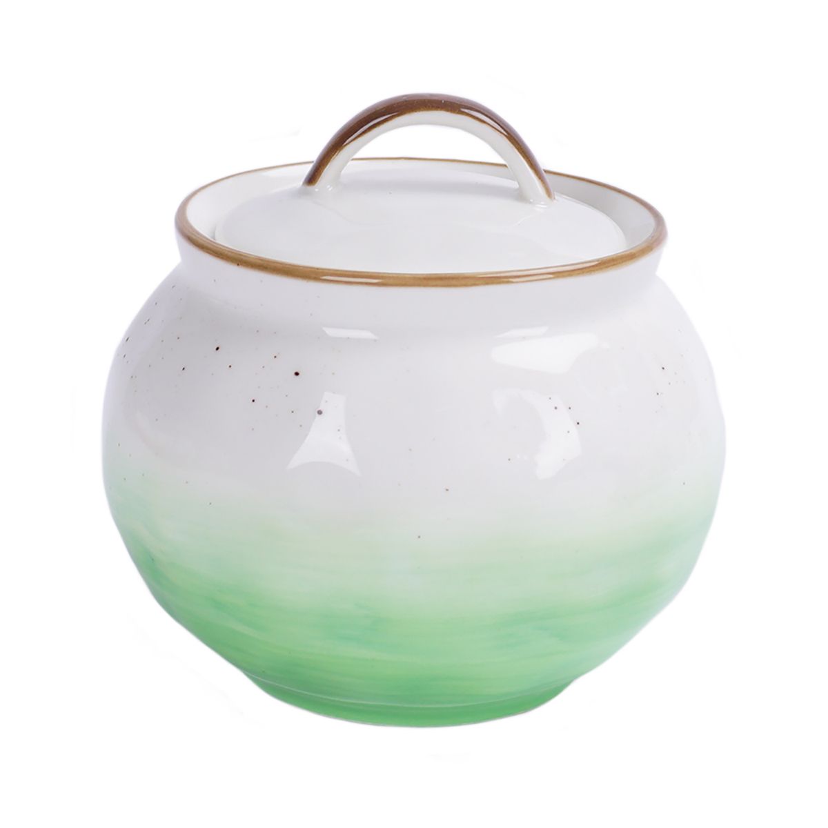 Сахарница, 400 мл,фарфор,зеленый цвет «The Sun» P.L.