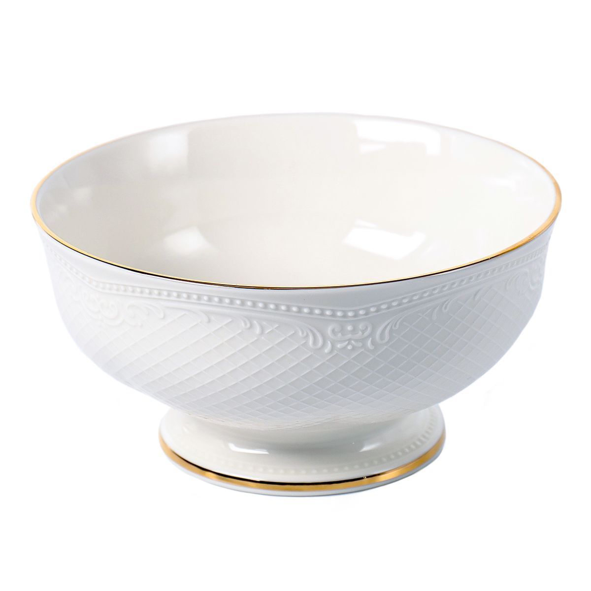 Салатник 21 см, фарфор, 1800 мл,«Aristocrat-Gold». Noble