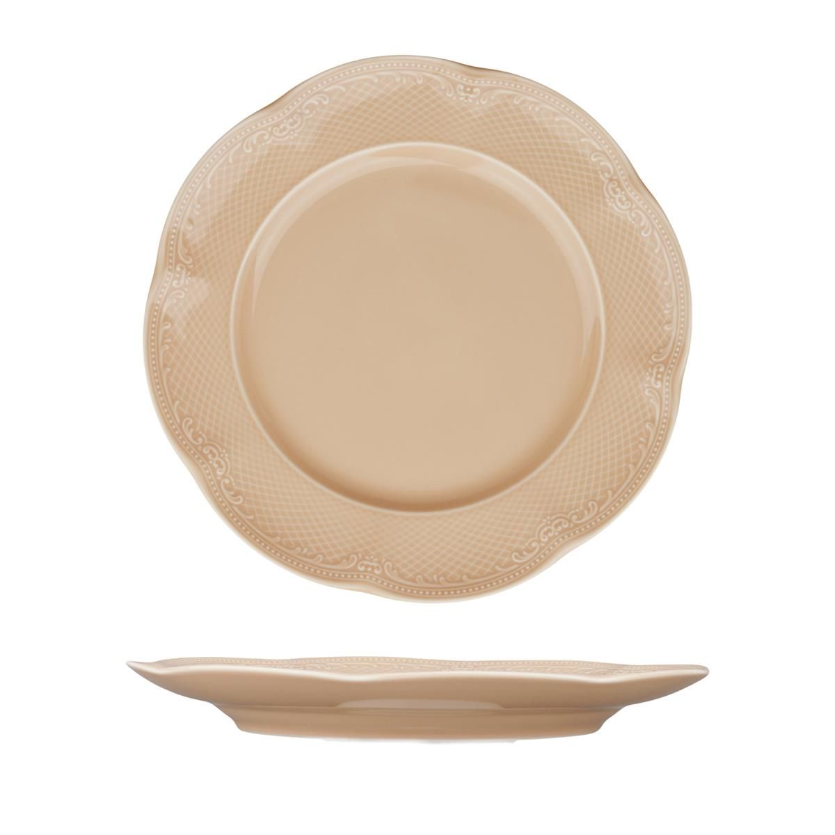 Тарелка 23 см, фарфор,серия «Aristocrat-Peach Tea», Noble