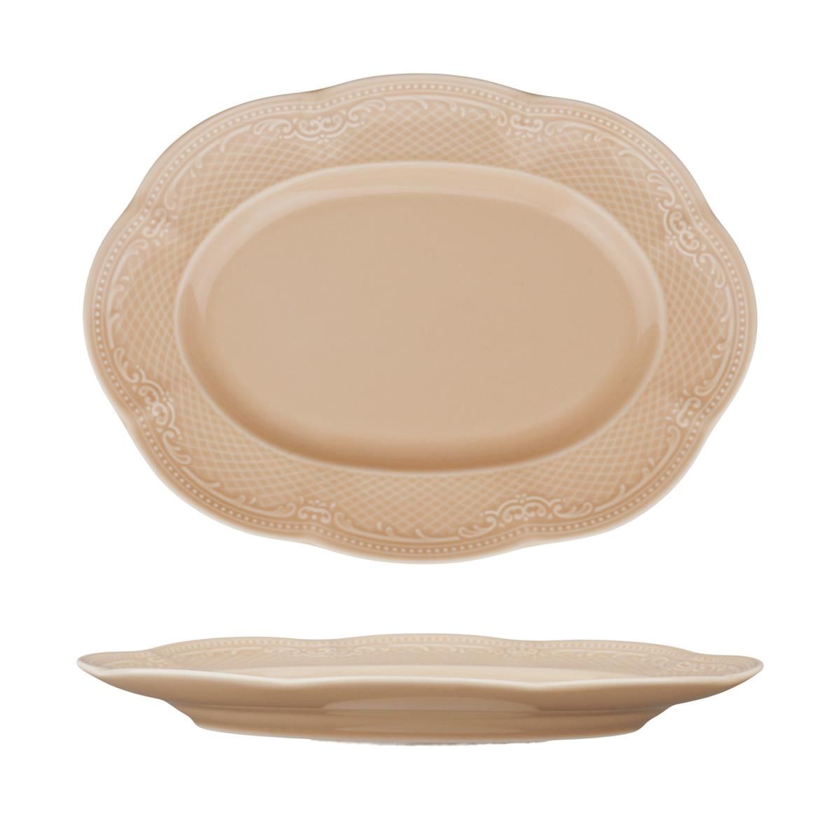 Блюдо овальное 36 см, фарфор,серия «Aristocrat-Peach Tea», Noble