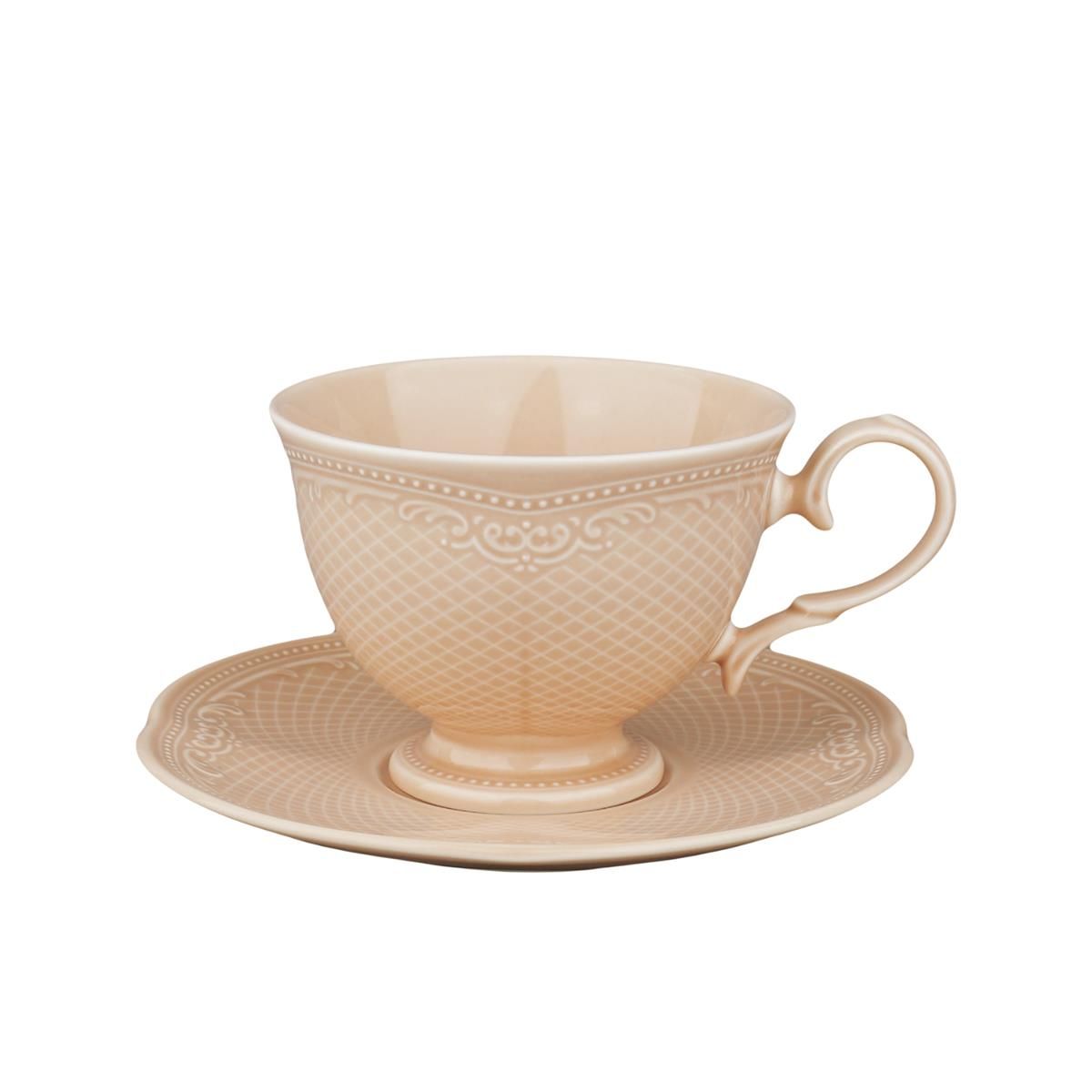 Чайная пара 250 мл, фарфор,серия «Aristocrat-Peach Tea», Noble