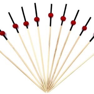 Шпажки Пика «Шарик красный» бамбук 12см, 100 шт