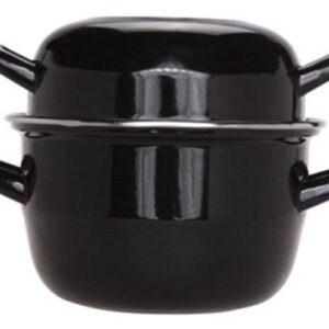 Кастрюля для мидий,черная 0,9 л,h=13.5 см,d=12 см, P.L.