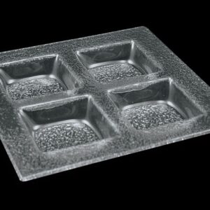 3D Glassware (Турция) Менажница 4-х секц. 300*300 мм. ячейка 100*100*25 мм.стекло 3D /1/12/