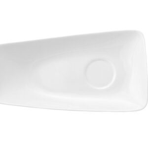 Ariane (Индия) Блюдце 190 мм. прямоуг. асимметричное без полей с приподнятым краем Белый Ариан (чашка 52517) /1/12/