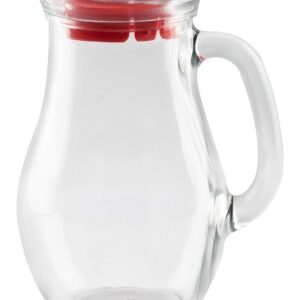 Pasabahce (Россия) Кувшин 1 л. d=123 мм. h=200 мм. с красной крышкой Бистро /6/144/
