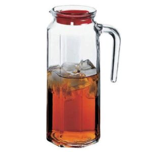 Pasabahce (Россия) Кувшин 1 л. d=97 мм. h=181 мм. с красной крышкой Фриго /6/288/