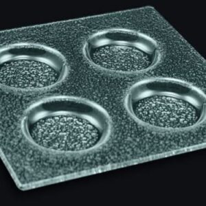 3D Glassware (Турция) Менажница 4-х секц. 200*200 мм. ячейка 60*60*10 мм. стекло 3D /1/10/