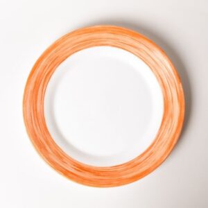 ARC (Франция) Тарелка d=254 мм. оранж. край Браш (P3949) /1/6/24/