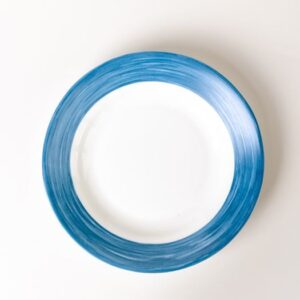 ARC (Франция) Тарелка d=225 мм. глубокая синий край Браш /1/6/24/