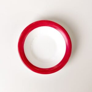 ARC (Франция) Блюдце d=120 мм. 110 мл. для десерта глубокое вишневый край Браш /1/36/