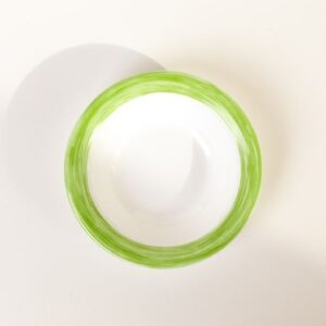 ARC (Франция) Блюдце d=120 мм. 110 мл. для десерта глубокое зеленый край Браш /1/6/36/