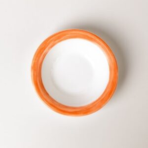 ARC (Франция) Блюдце d=120 мм. 110 мл. для десерта глубокое оранж. край Браш /1/6/