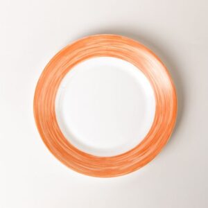 ARC (Франция) Тарелка d=235 мм. оранж. край Браш /1/6/24/