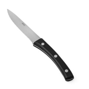 Abert (Италия) Нож для стейка 120/229 мм. 18/10 1,8 мм. ручка пластик, лезвие зубчатое Ангус Abert /1/12/