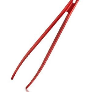 Пластик (Китай) Щипцы (пинцет) 28 см. прямые пластик. красные /1/24/144/
