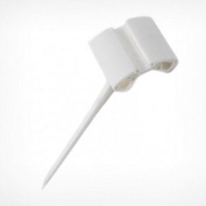 Ценник (Россия) Держатель для ценников и табличек h=5 см. белый пластик. на иголке /1/