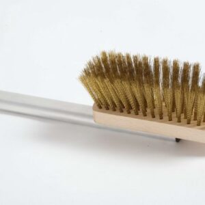 GI.METAL (Италия) Щетка для печи 120 см. 16*5 см. поворотная, с медной щетиной h=5 см, ручка алюм. Gimetal /1/12/