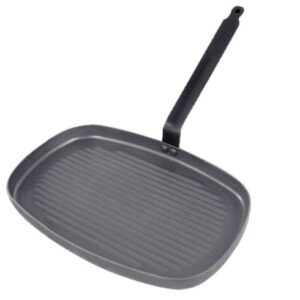 De Buyer (Франция) Сковорода-гриль 38*26 см. h=3,2 см. белая сталь (индукция) Carbone SteelDe Buyer /1/3/