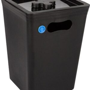 Пластик (Россия) Бак для мусора 15 л. 24,5*24,5*33,3 см. графит /1/8/