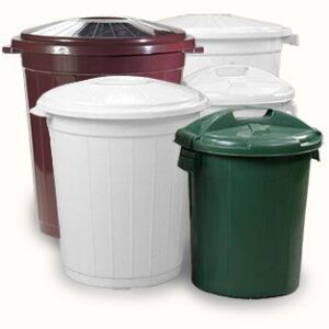Пластик (Россия) Бак пищевой 105 л. h=68 см. бордовый с крышкой, пластик. /1/10/