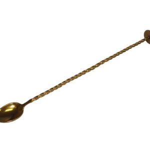 MGsteel Ложка барменская с плоской кнопкой 25 см. нерж. золотая MGsteel /1/240/