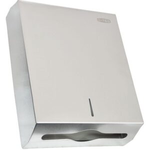 Нерж (Китай) Диспенсер для бумажных полотенец Z, V-слож. нерж. до 700 листов /1/10/