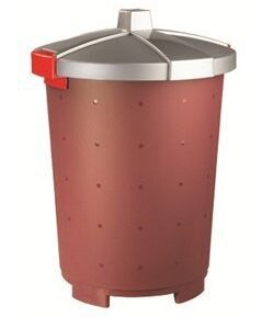 Пластик (Россия) Бак пищевой 45 л. 42*57 см. п/п бордовый /1/5/