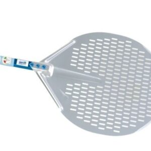 GI.METAL (Италия) Лопата для пиццы перфорир. d=33 см. l=120 см. алюм. Azzurra Gimetal /1/