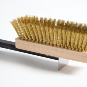 GI.METAL (Италия) Щетка для печи 120 см. 20*5,5 см. поворотная, с медной щетиной h=5 см. со скребком Gimetal /1/