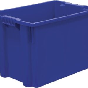 Ящики (Россия) Ящик 600*400*400 мм. для мяса конусный сплошной, синий (крышка 65079) /1/72/