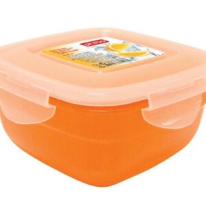 Пластик (Россия) Контейнер для продуктов квадр. 0,6 л. 13*13*7 см. герметичный п/п цвет в ассорт. SAFE-FOOD /1/30/